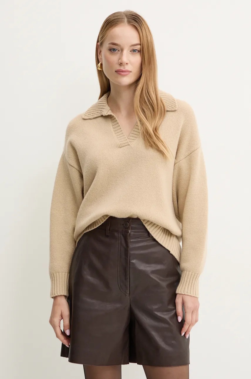 

Вълнен пуловер Weekend Max Mara дамски в бежово 2425366152600, Бежов