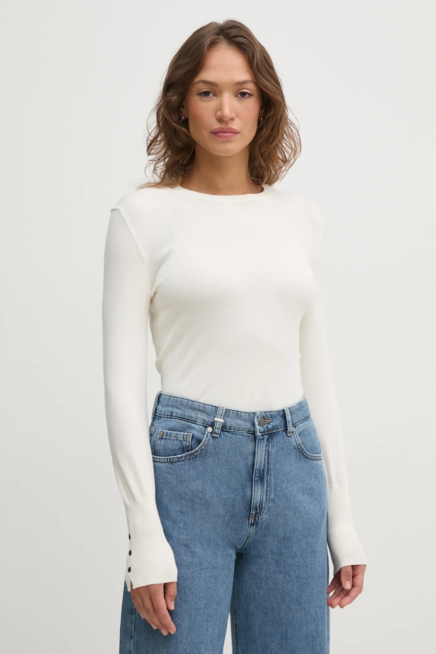 United Colors of Benetton pulover femei, culoarea bej, light, 104HD10CB