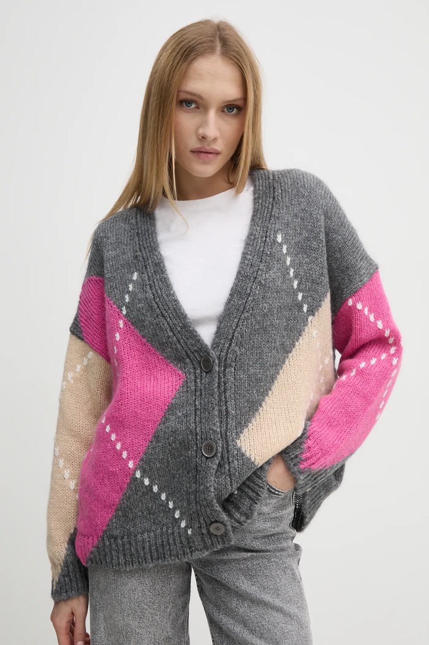 

Жилетка с вълна United Colors of Benetton в сиво 1142E604I, Сив