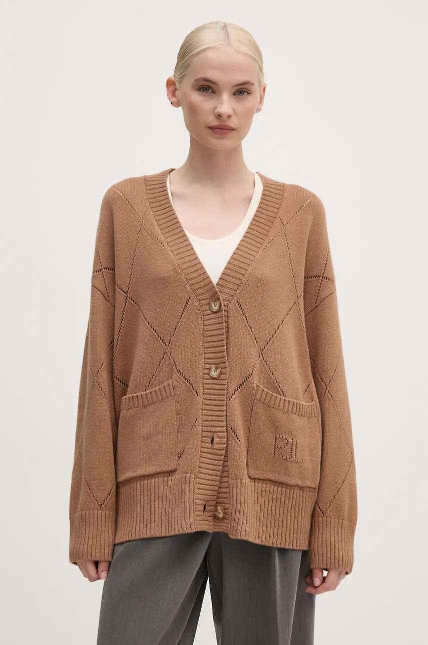 

Жилетка с вълна Pepe Jeans IDRIS CARDIGAN в бежово PL702213, Бежов