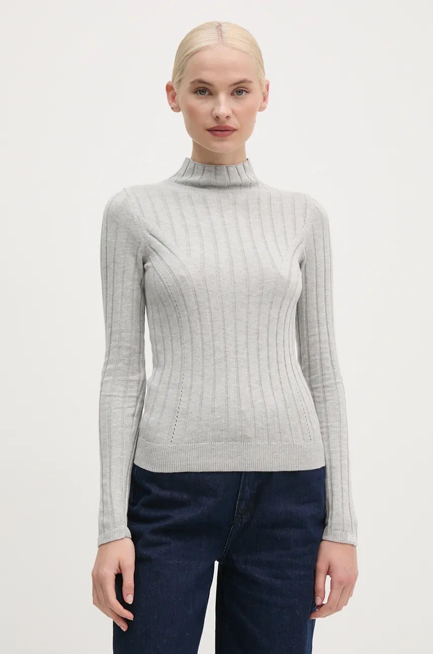 Pepe Jeans pulover IZABEL TURTLENECK femei, culoarea gri, PL702224