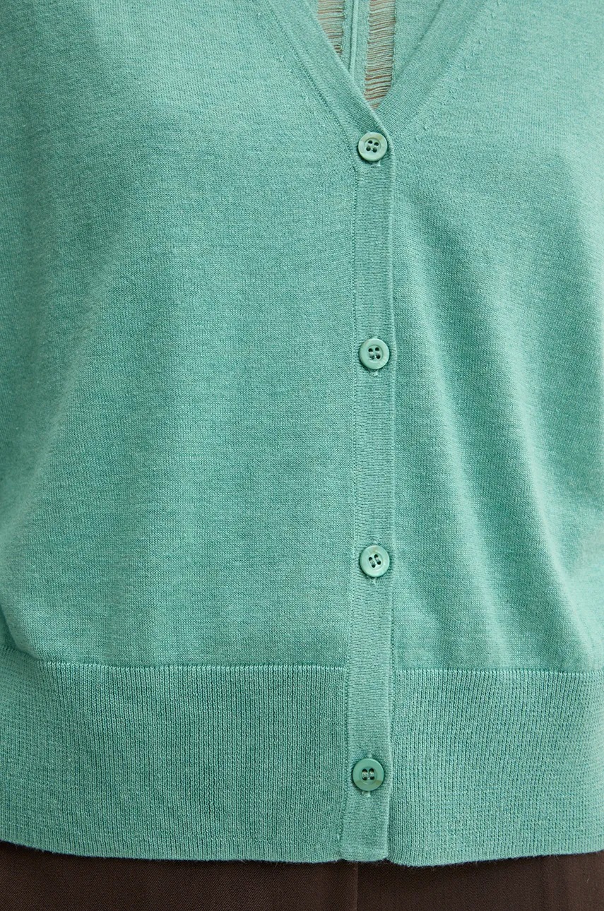 Μεταξωτή ζακέτα IRO χρώμα: πράσινο, WP12LALIE φωτογραφία