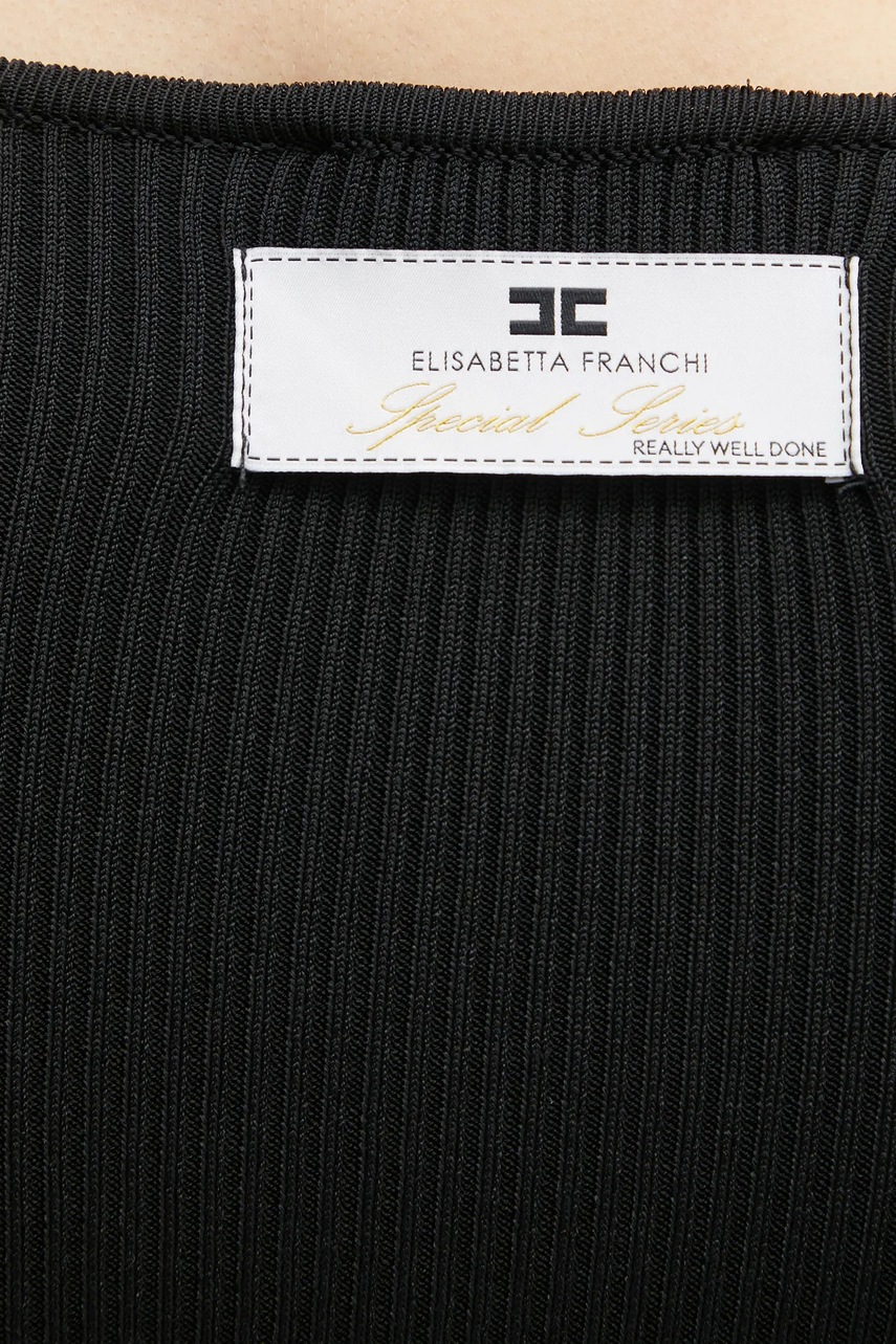 Джемпер Elisabetta Franchi жіночий колір чорний легкий MK06M47E2 