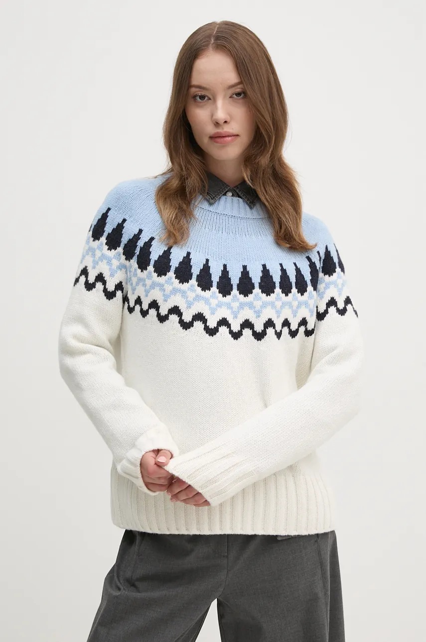 

Пуловер с вълна Barbour дамски в бежово LKN1570, Бежов