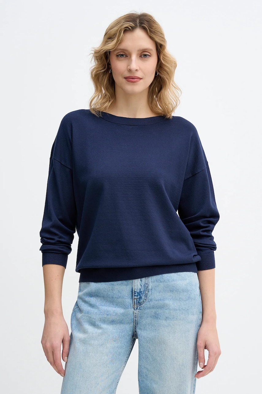 Sisley pulover culoarea bleumarin, light, 17Q3M103J