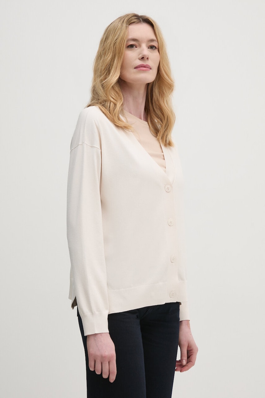 Sisley cardigan femei, culoarea bej, light, 17Q3M6024 Sisley cardigan femei, culoarea bej, light, 17Q3M6024