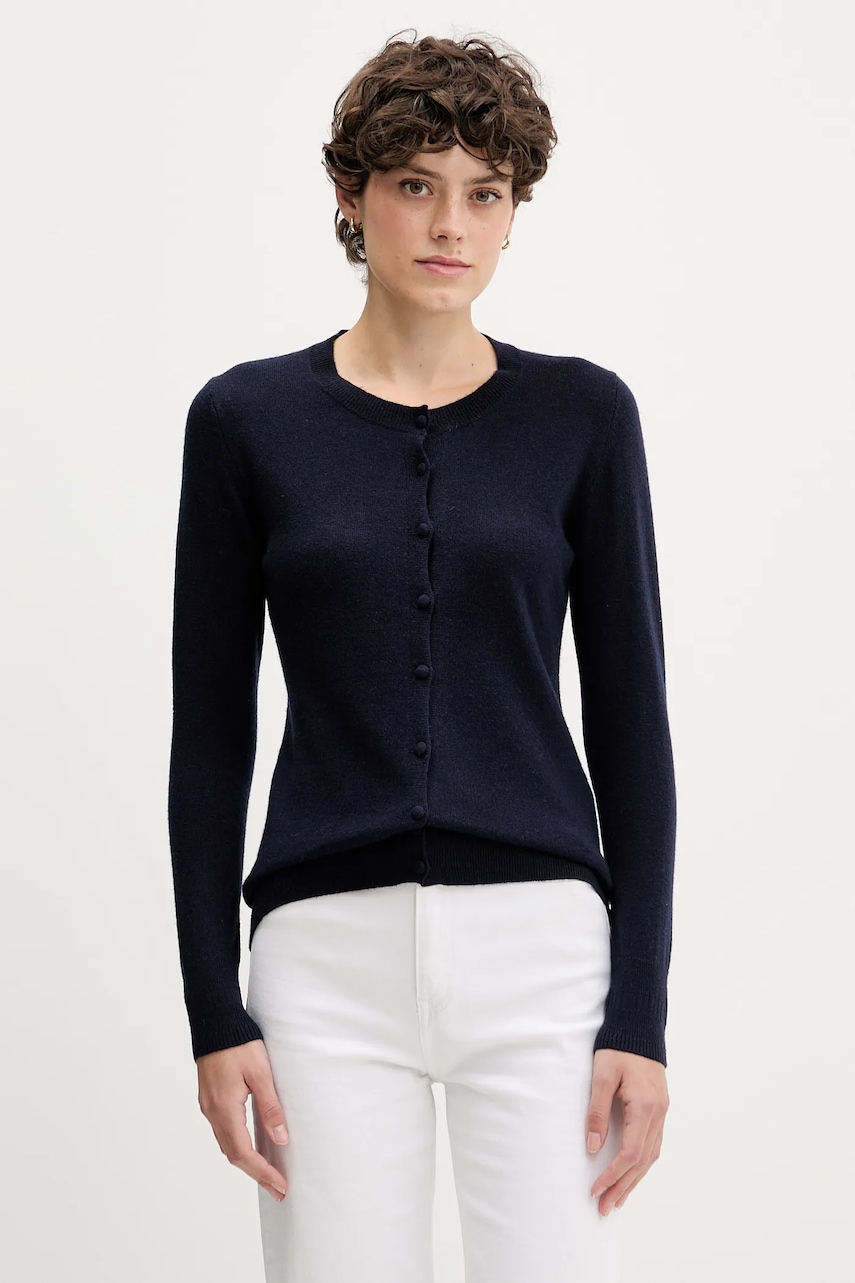 Sisley cardigan din amestec de lână culoarea bej, light, 102HM5237