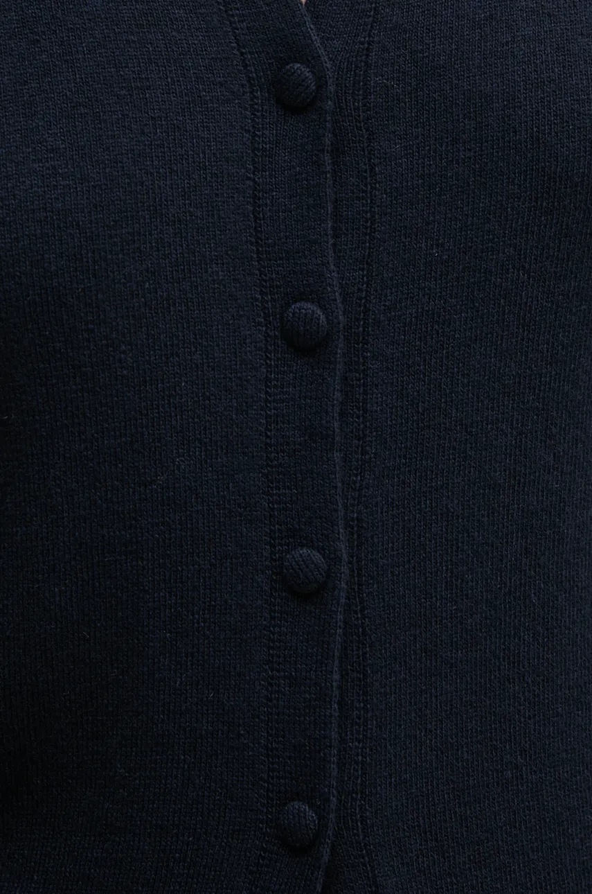 Ζακέτα από μίγμα μαλλιού Sisley χρώμα: ναυτικό μπλε, 102HM5237 φωτογραφία