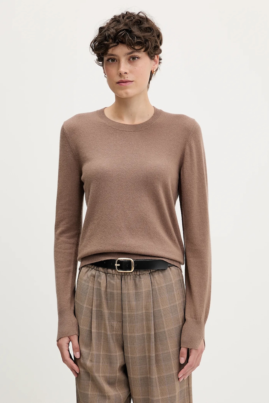 Sisley pulover culoarea maro, light, 102HM100F