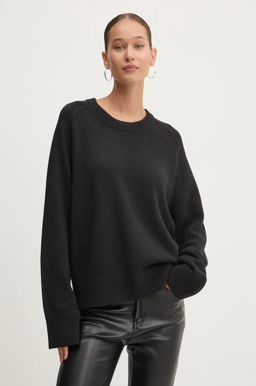 

Пуловер Abercrombie & Fitch дамски в черно от лека материя KI150-4216, Черен