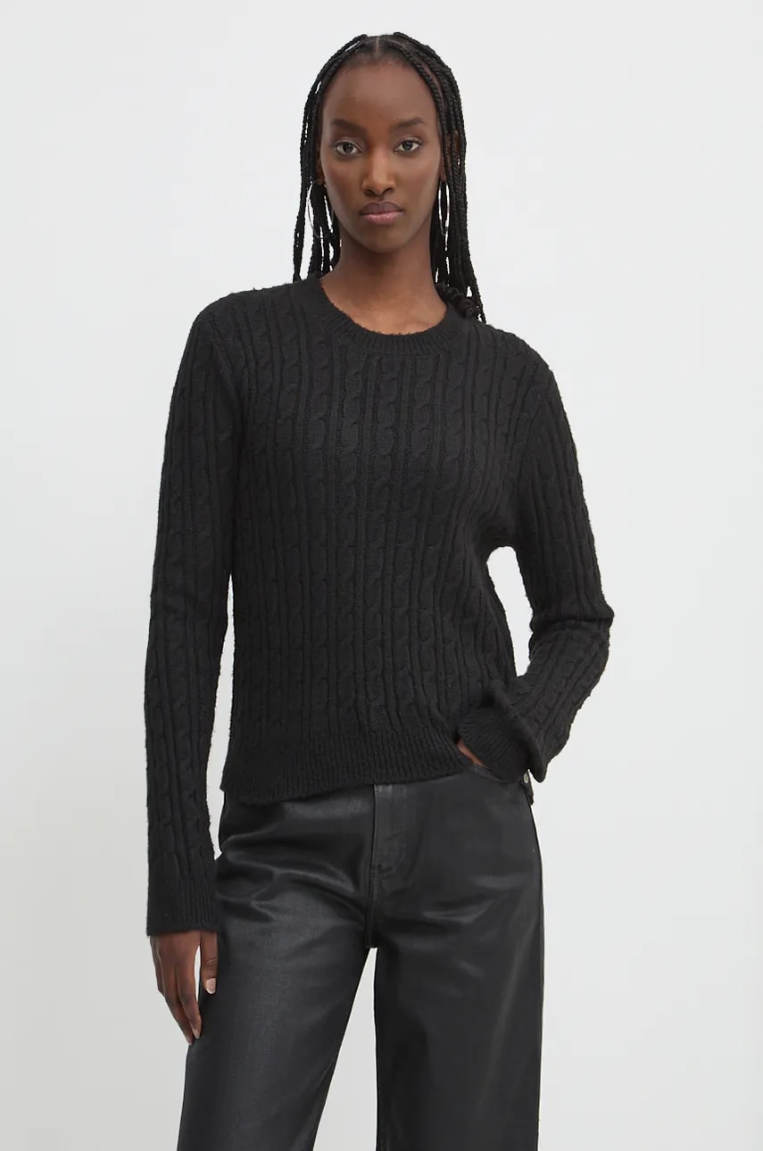 Superdry pulover femei, culoarea negru, W6110565A-02A Superdry pulover femei, culoarea negru, W6110565A-02A
