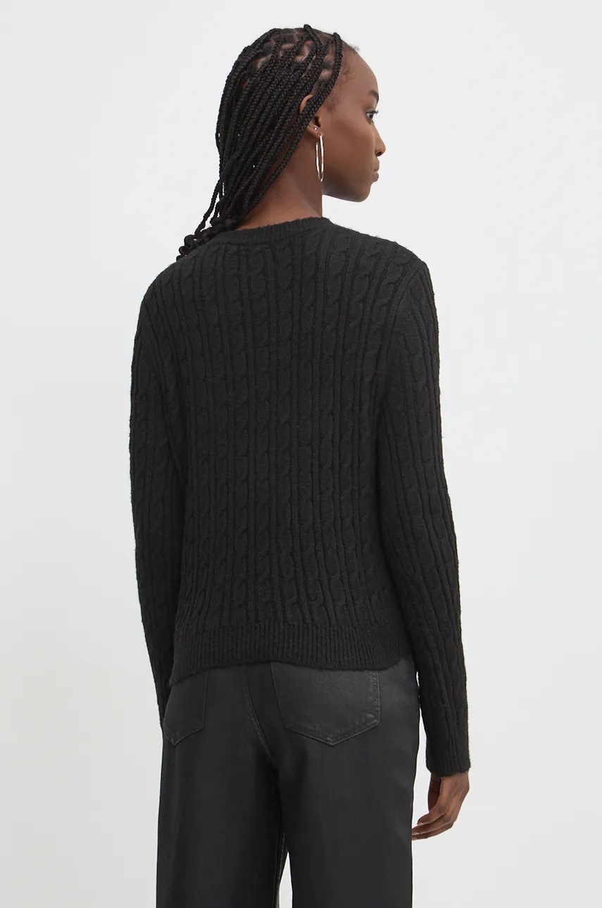 Πουλόβερ Superdry χρώμα: μαύρο, W6110565A-02A φωτογραφία