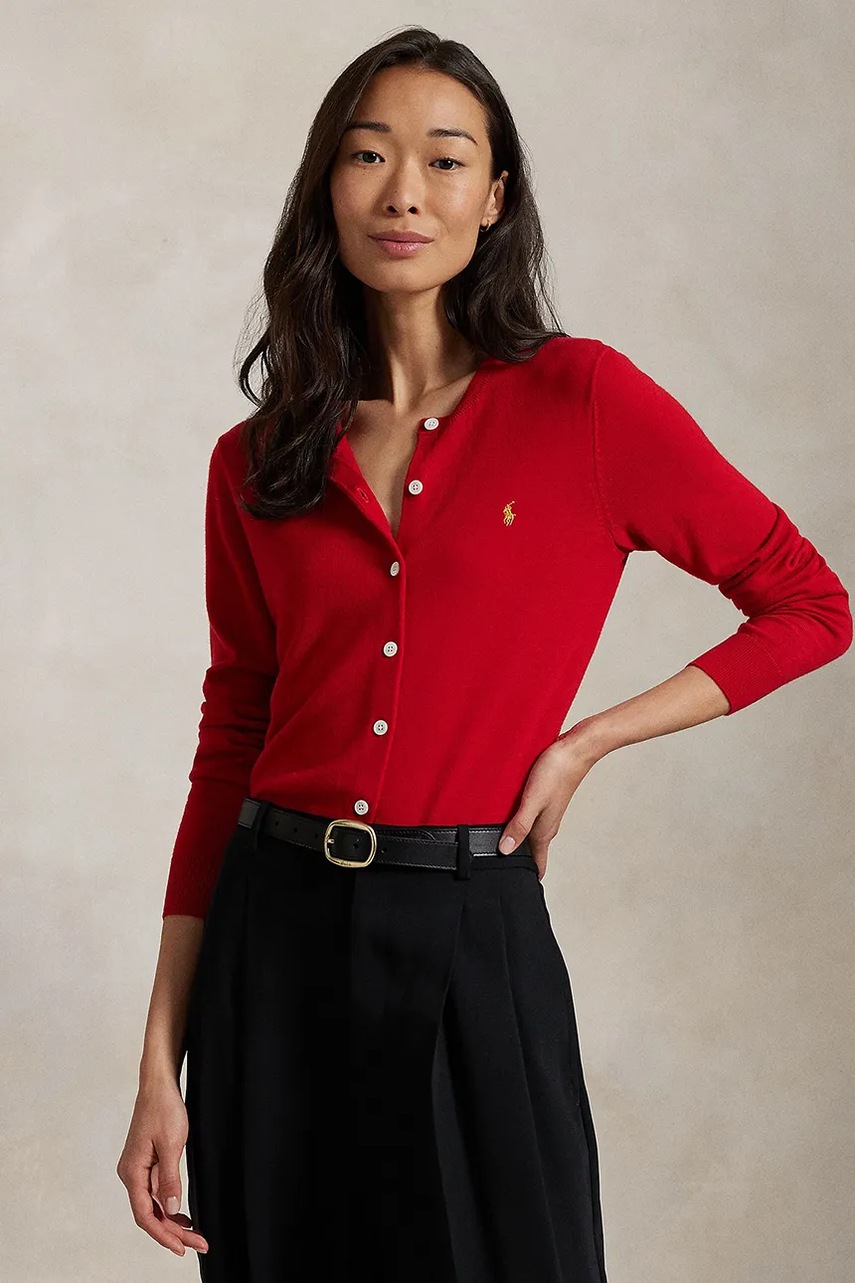 

Вълнена жилетка Polo Ralph Lauren в червено 211961279, Червен