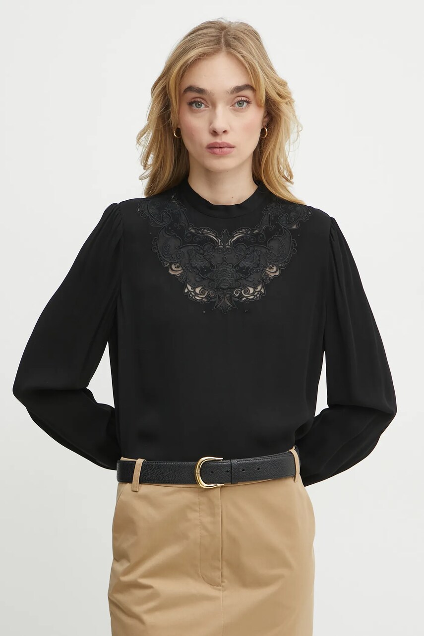 Levně Halenka Twinset dámská, černá barva, hladká, 242TT2192