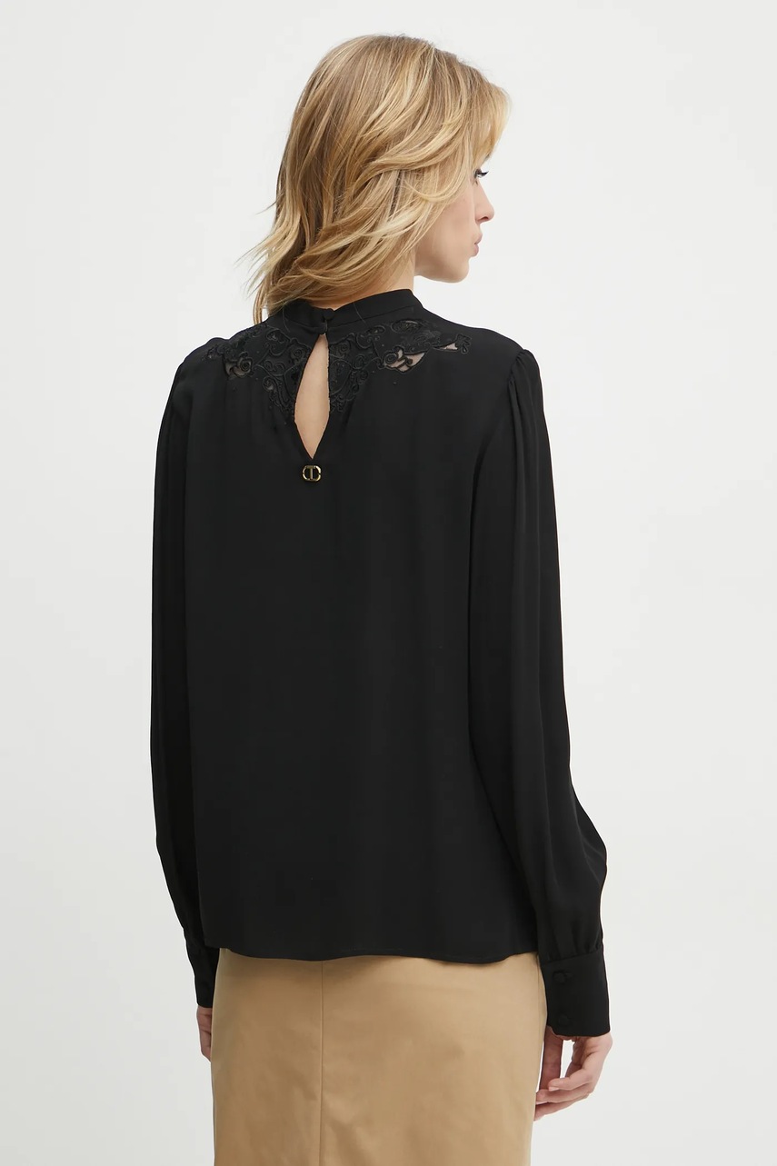 Twinset felső fekete, női, sima, 242TT2192 termék 2. képe