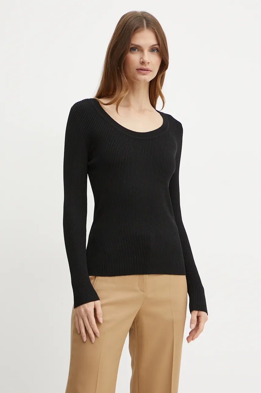 Boss Orange pulover femei, culoarea negru, light, 50525154 Boss Orange pulover femei, culoarea negru, light, 50525154