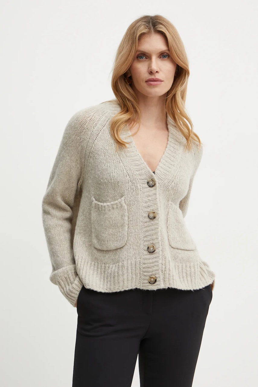 MAX&Co. cardigan din lana culoarea bej, 2426346014200 MAX&Co. cardigan din lana culoarea bej, 2426346014200