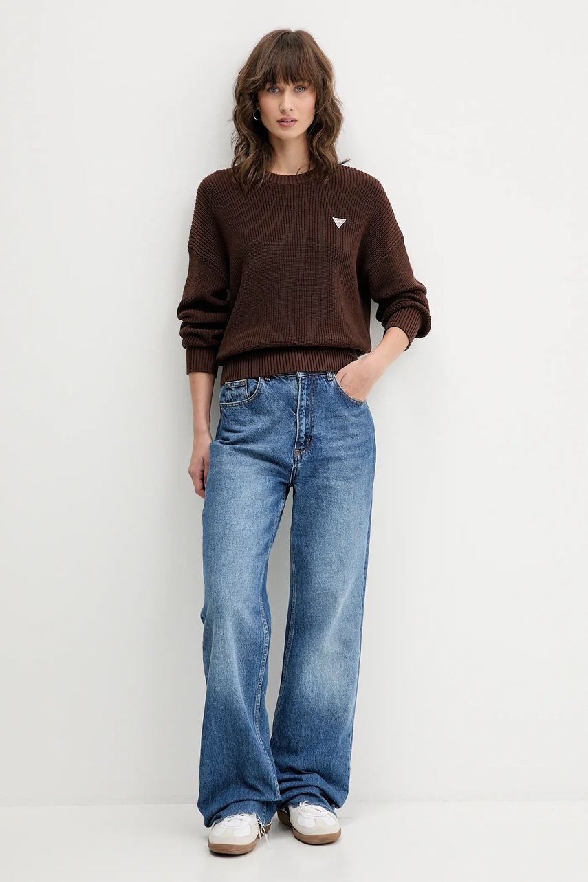 Хлопковый свитер Guess Jeans W4BR08 Z3HM1
