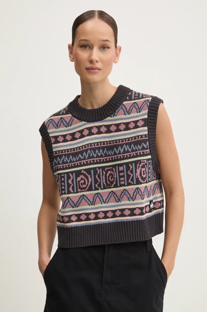 

Памучен елек Quiksilver Sweater Tank в сиво EQYSW03318, Сив