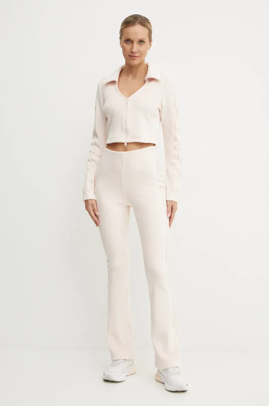 Кофта adidas Originals Femme Galore Rib Cardigan женская цвет розовый однотонная JN3018 Кофта adidas Originals Femme Galore Rib Cardigan женская цвет розовый однотонная JN3018