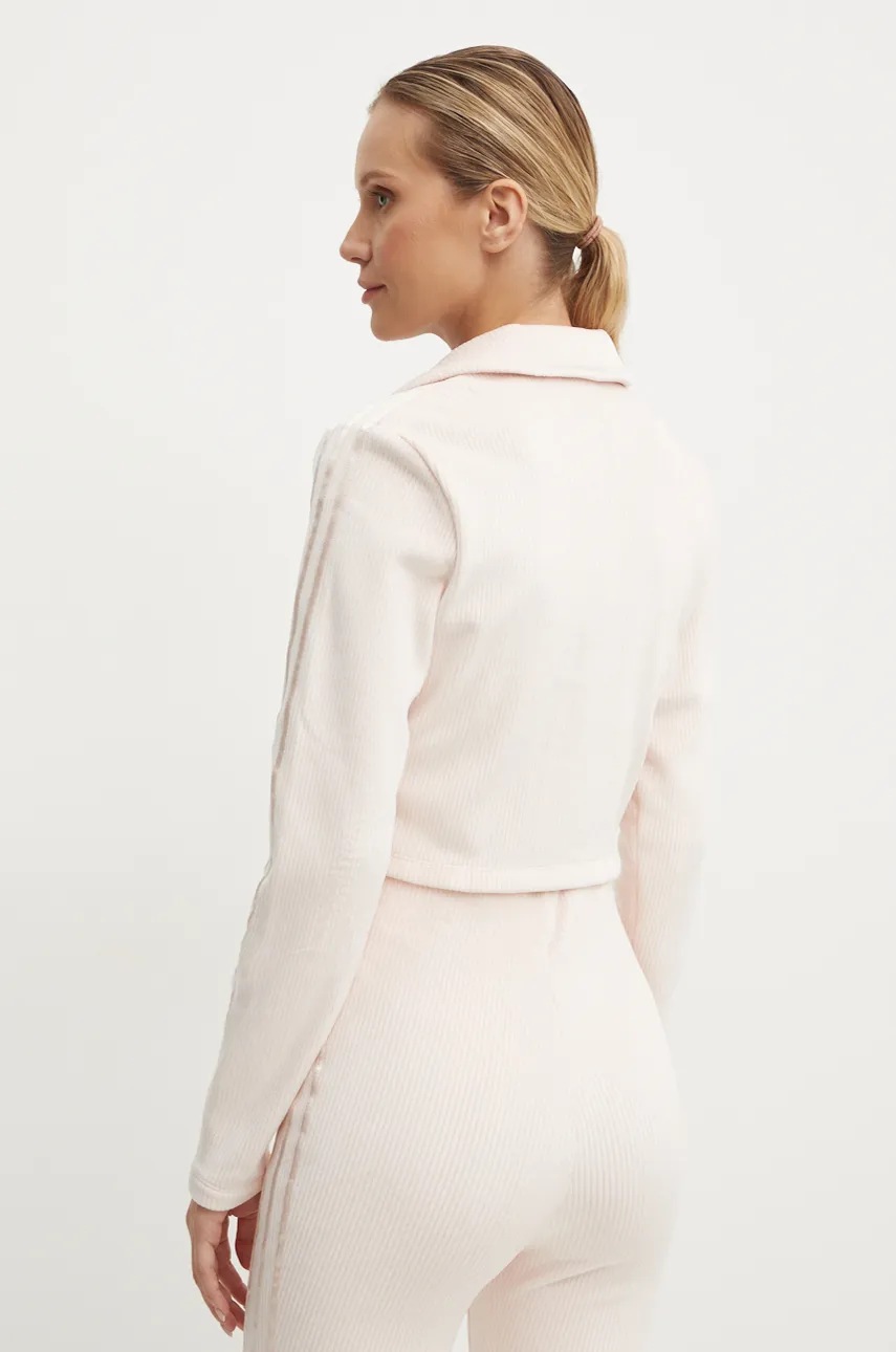 Кофта adidas Originals Femme Galore Rib Cardigan жіноча колір рожевий однотонна JN3018 
