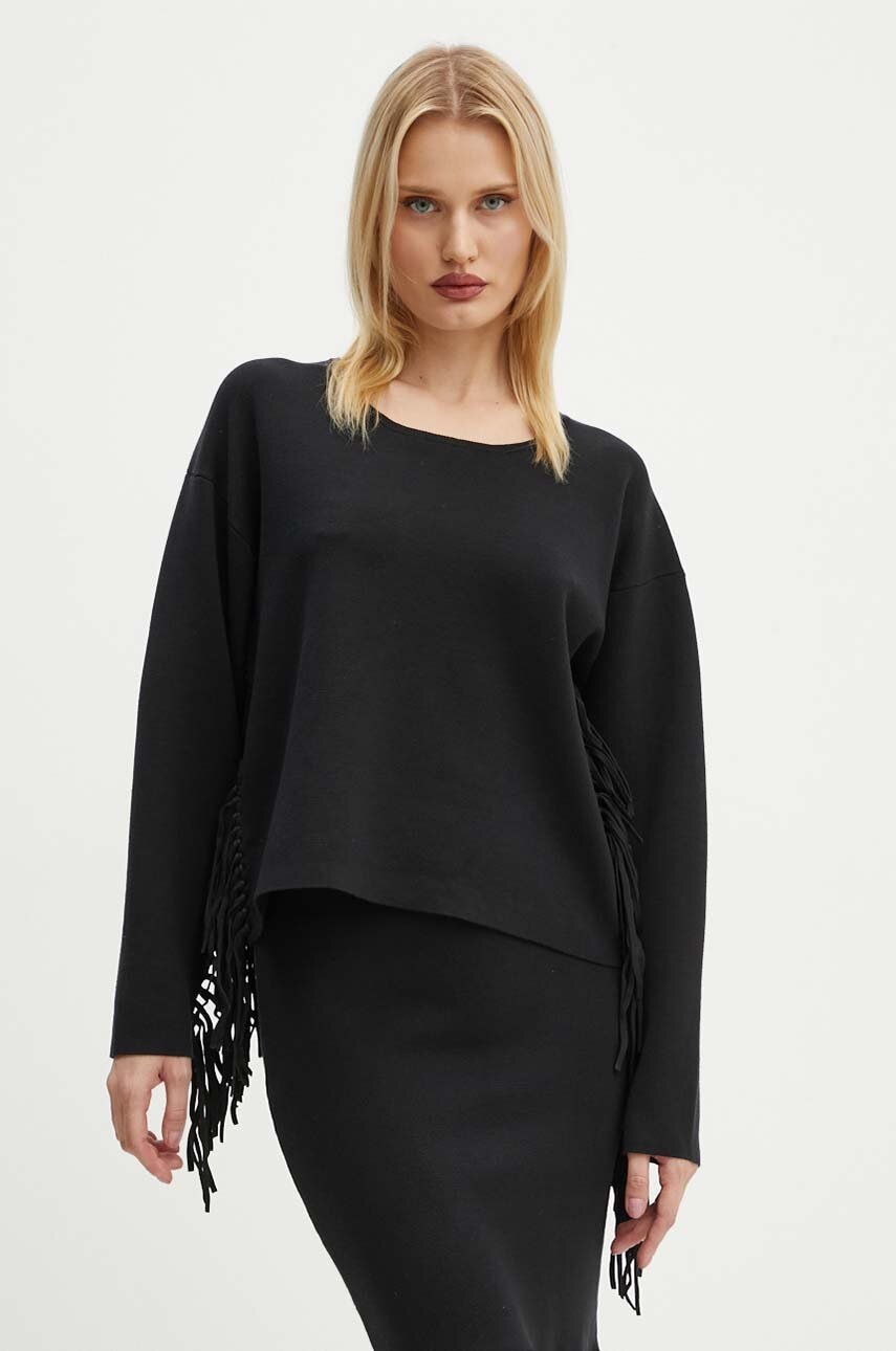 Πουλόβερ MUNTHE TAGILLU χρώμα: μαύρο, 243161524376 φωτογραφία