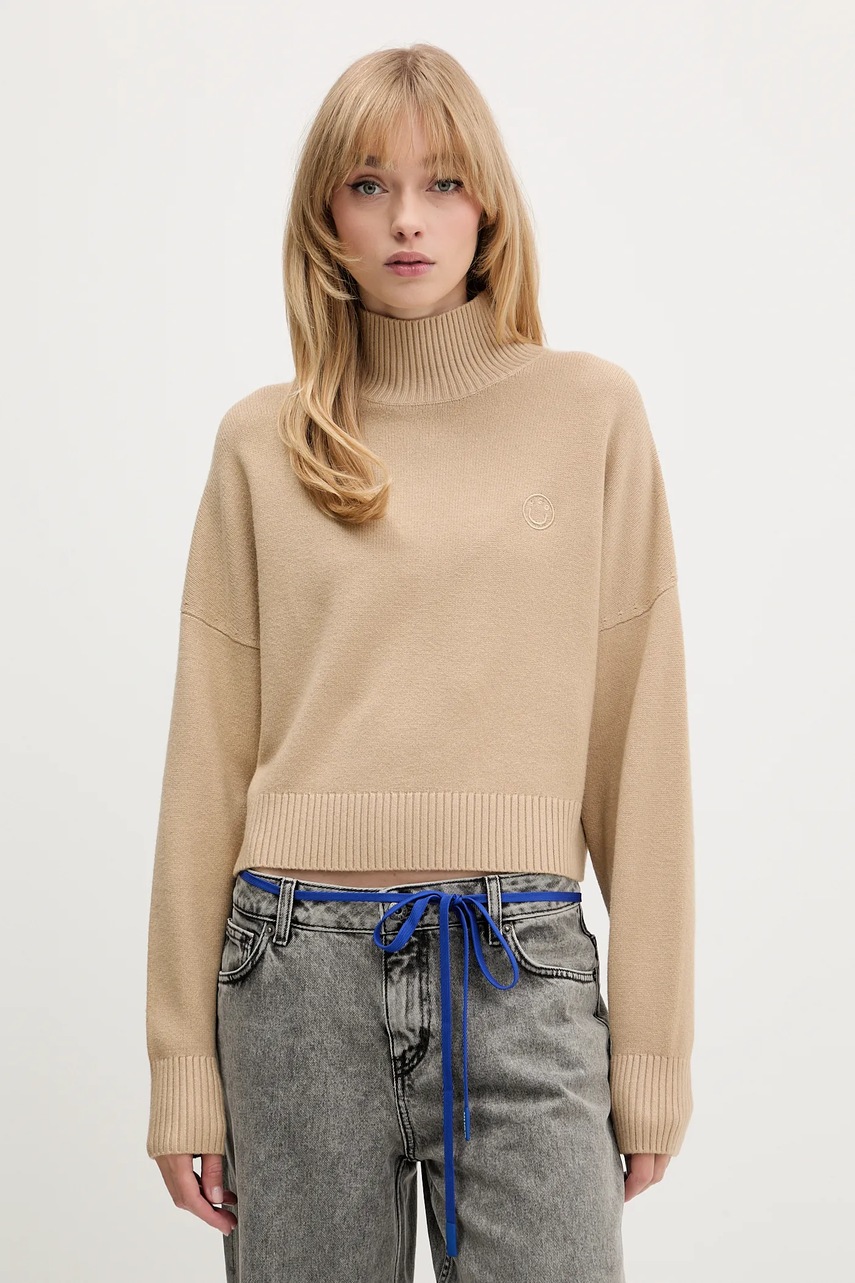 Hugo Blue pulover culoarea turcoaz, cu turtleneck, 50522508