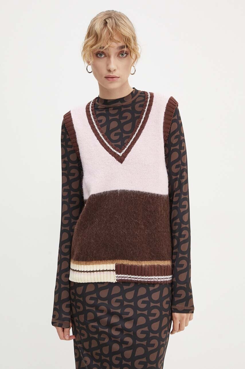 Stine Goya vesta din amestec de lana culoarea roz, K010-2283