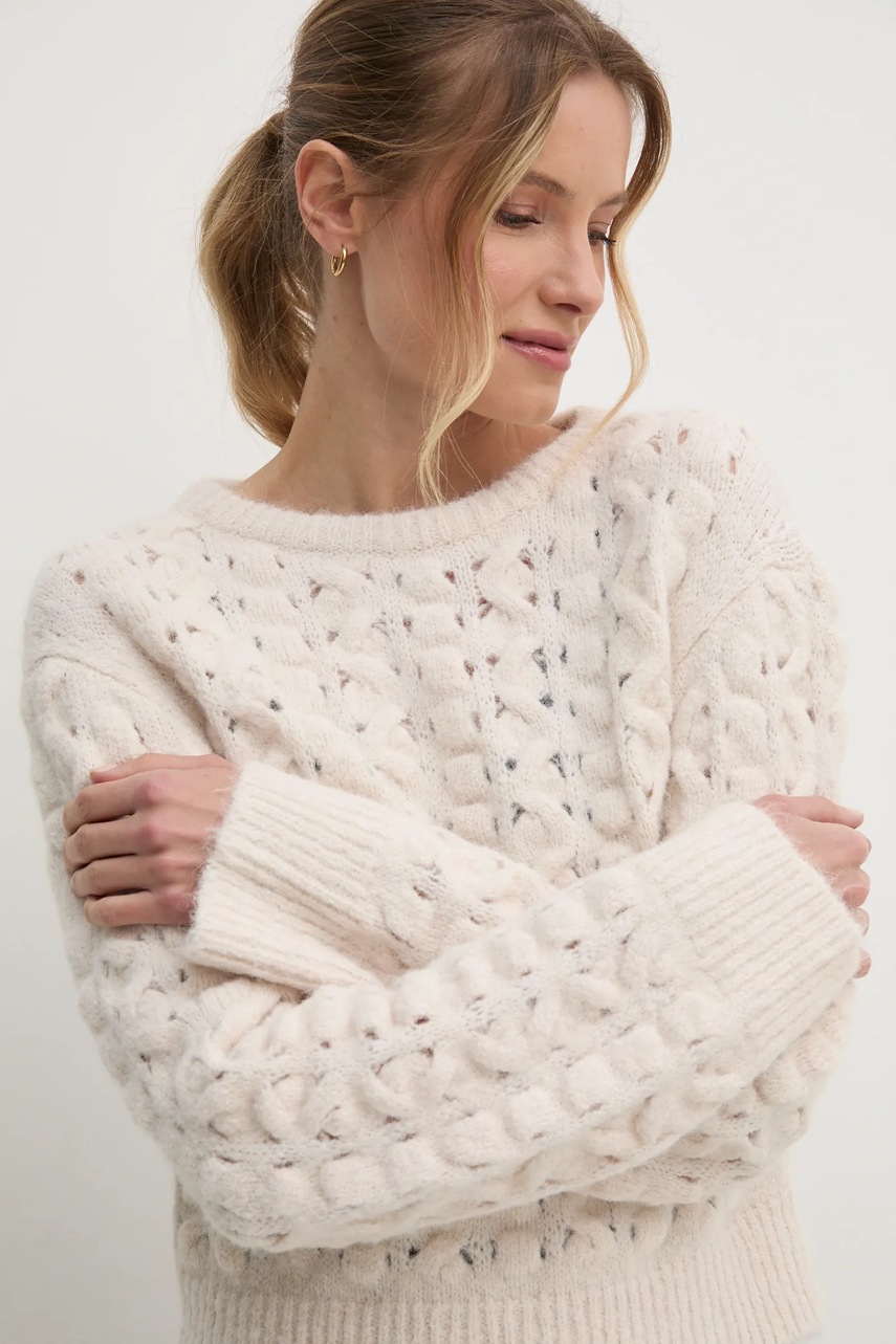 Светр Sisley жіночий колір бежевий  145YM105A 