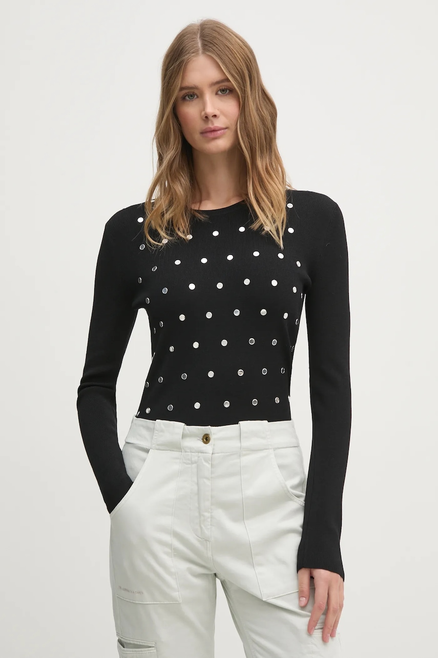 Sisley pulover femei, culoarea negru, light, 1MNPM105J Sisley pulover femei, culoarea negru, light, 1MNPM105J
