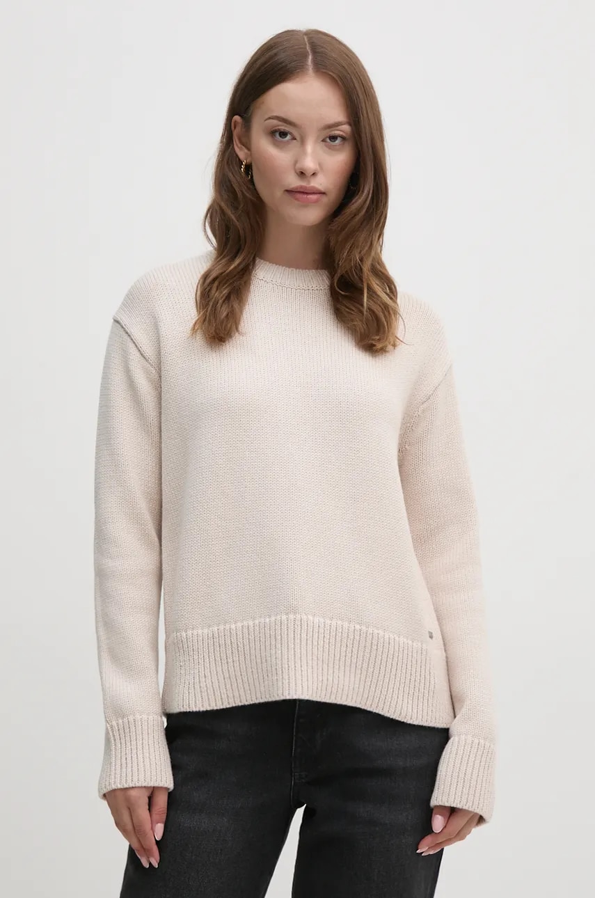Levně Svetr Calvin Klein dámský, šedá barva, hřejivý, K20K207438