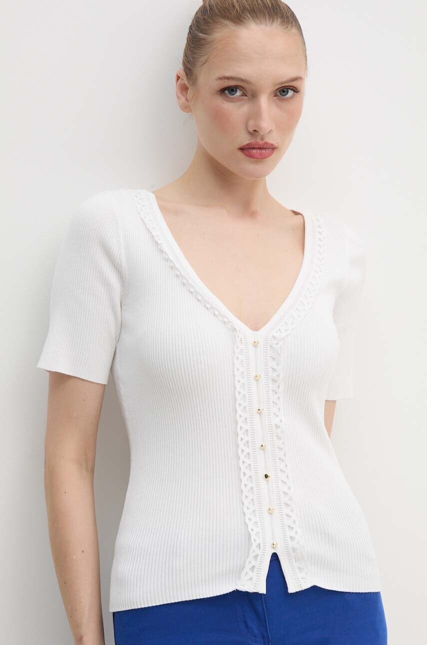 Morgan bluza MIGUI femei, culoarea alb, neted, MIGUI