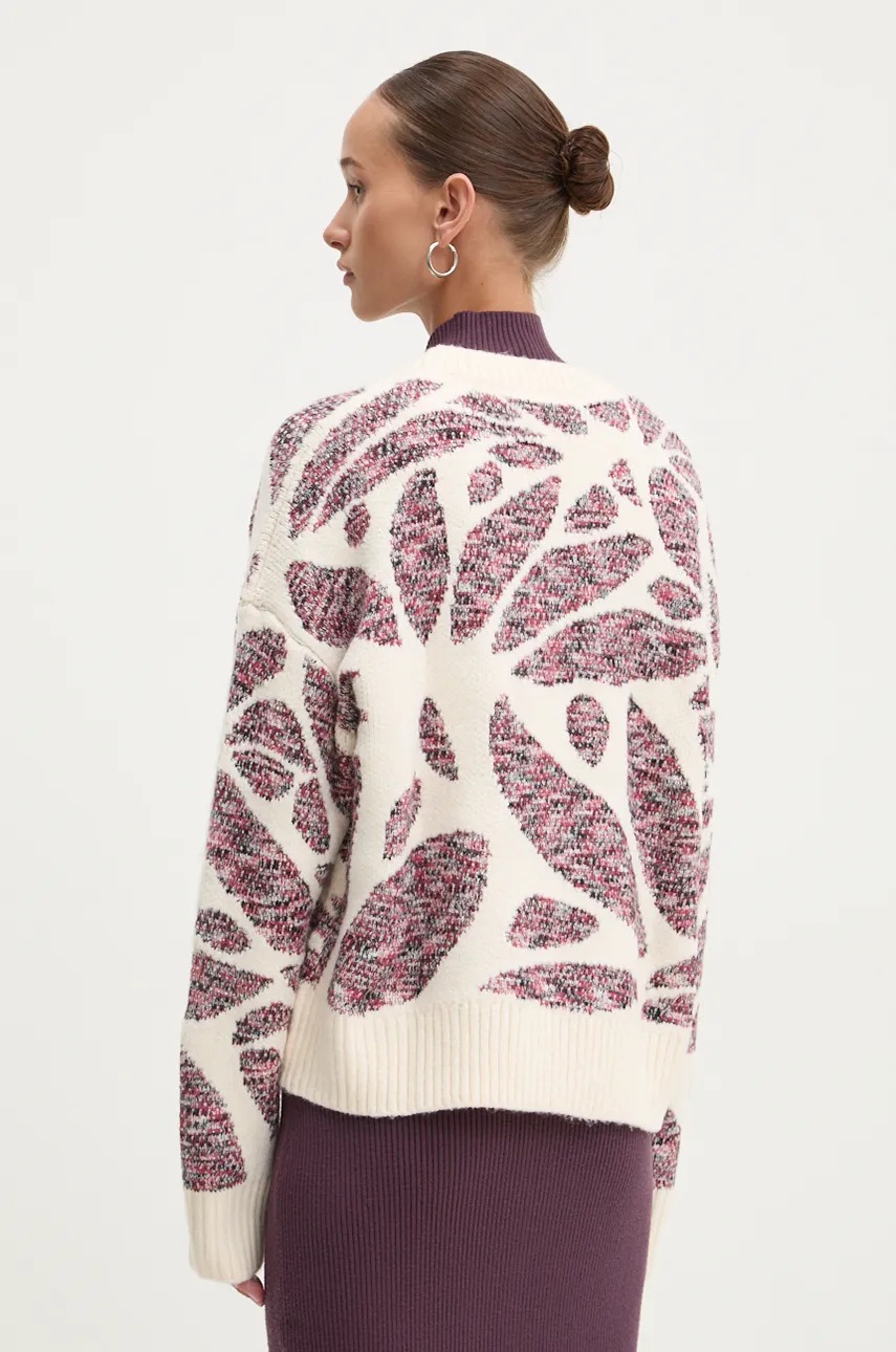 Desigual pulóver KAMLOOPS meleg, női, bézs, 24WWJF57 termék 2. képe