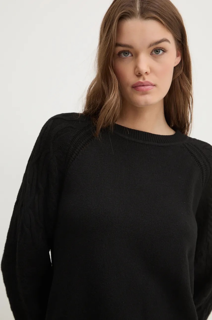 

Пуловер Desigual REGINA дамски в черно 24WWJF35, Черен