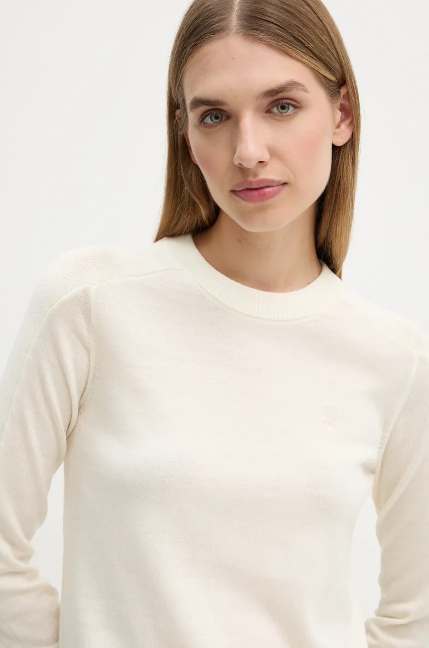 Вовняний светр G-Star Raw жіночий колір бежевий легкий D25509-D847 