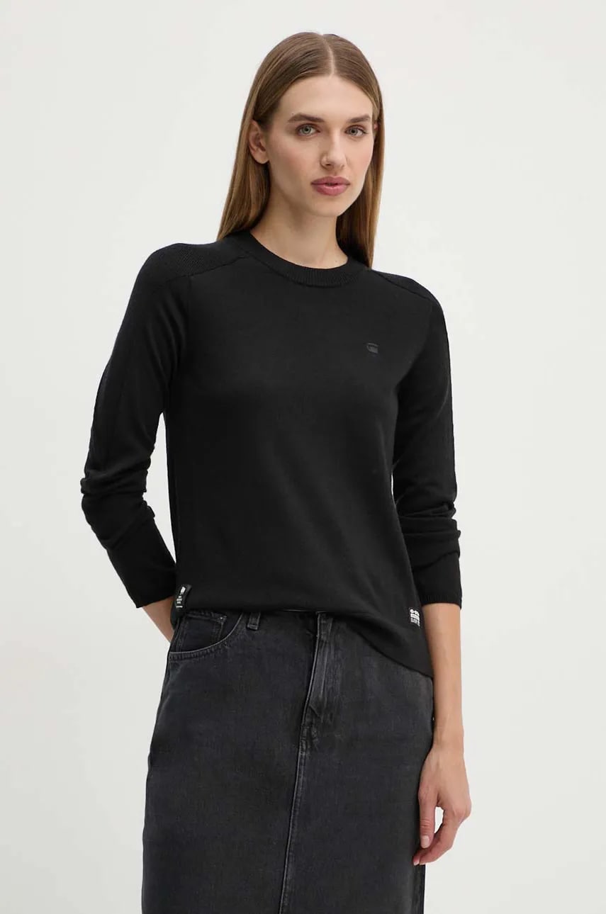 G-Star pulover de lână femei, culoarea negru, light, D25509-D847
