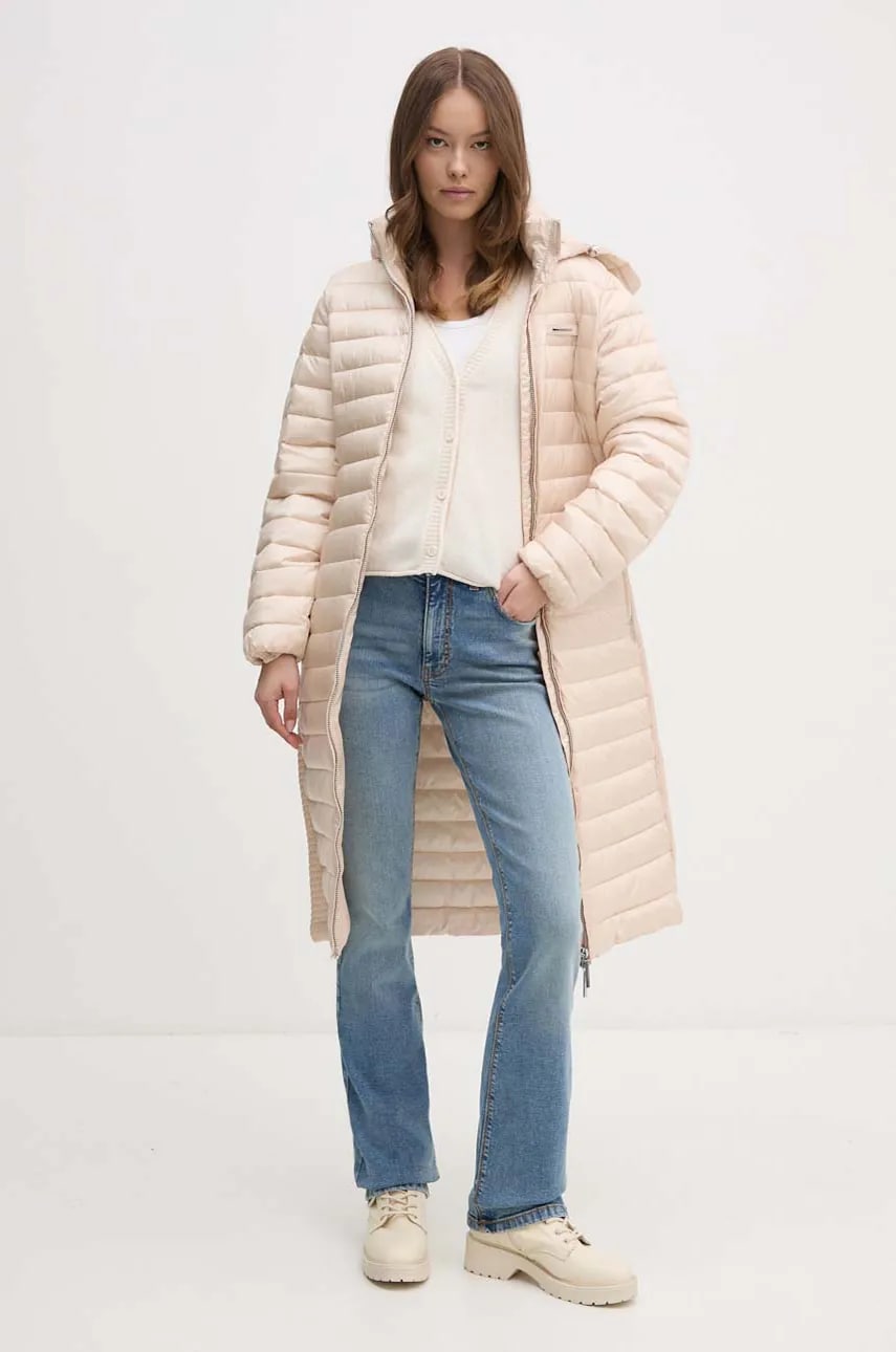 Шерстяной кардиган Tommy Hilfiger цвет бежевый WW0WW43092 Шерстяной кардиган Tommy Hilfiger цвет бежевый WW0WW43092