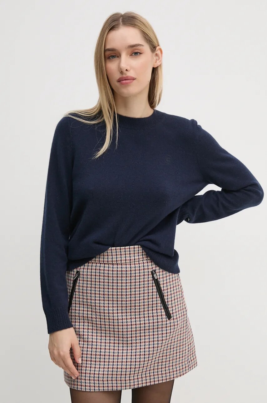 Levně Svetr Tommy Hilfiger dámský, tmavomodrá barva, lehký, WW0WW43202