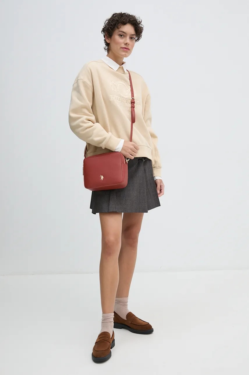 Кофта Tommy Hilfiger женская цвет бежевый с аппликацией WW0WW43495 Кофта Tommy Hilfiger женская цвет бежевый с аппликацией WW0WW43495