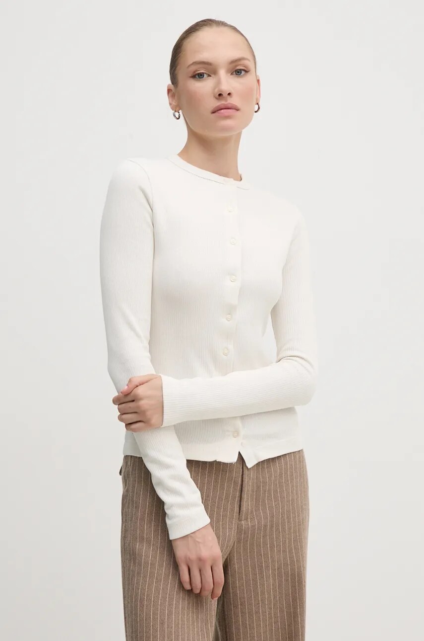 Levně Kardigan Calvin Klein Jeans dámský, béžová barva, lehký, J20J224643