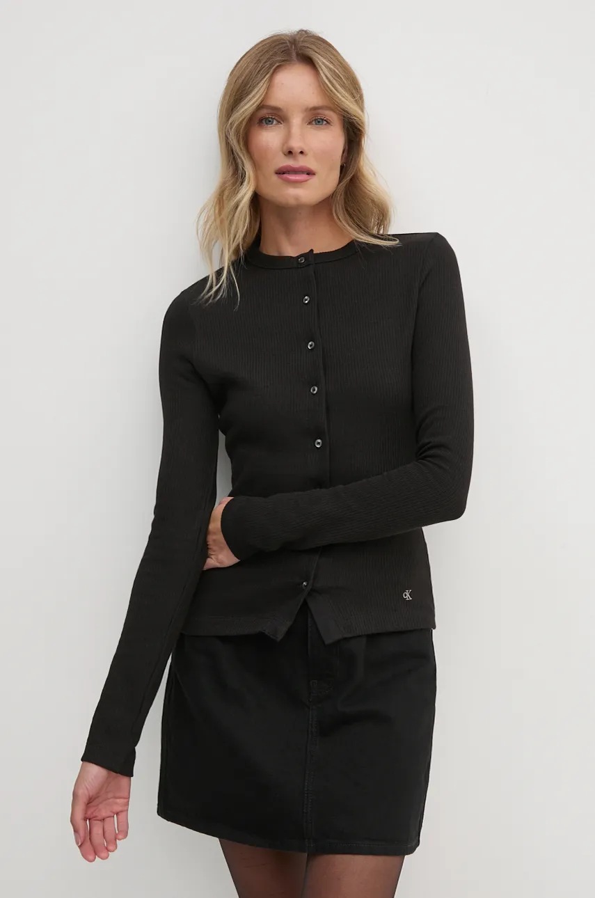 

Жилетка Calvin Klein Jeans в черно от лека материя J20J224643, Черен