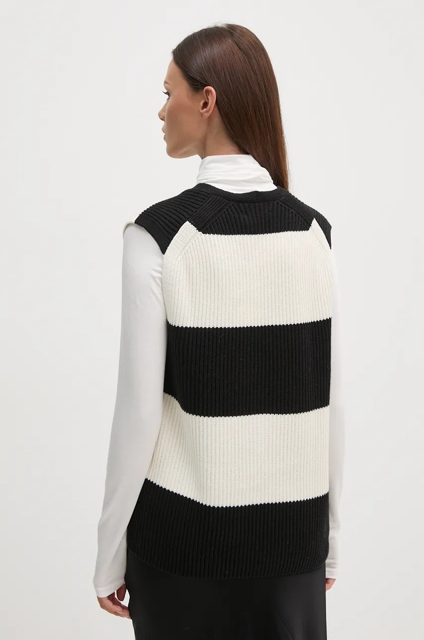 Βαμβακερό γιλέκο Calvin Klein Jeans χρώμα: μαύρο, J20J224663 φωτογραφία