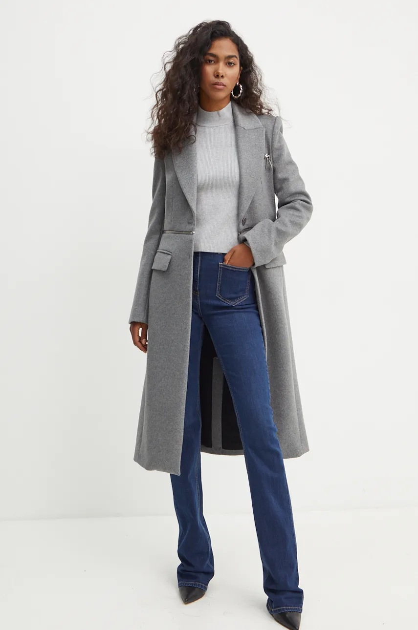 Свитер MICHAEL Michael Kors женский цвет серый с полугольфом MF461267BX Свитер MICHAEL Michael Kors женский цвет серый с полугольфом MF461267BX