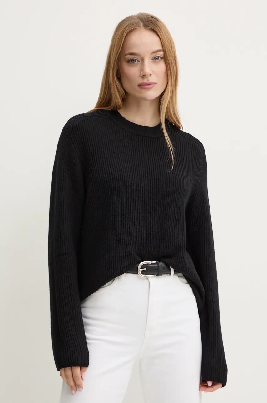 MICHAEL Michael Kors pulover de lana femei, culoarea negru, călduros, MF460YPF2G