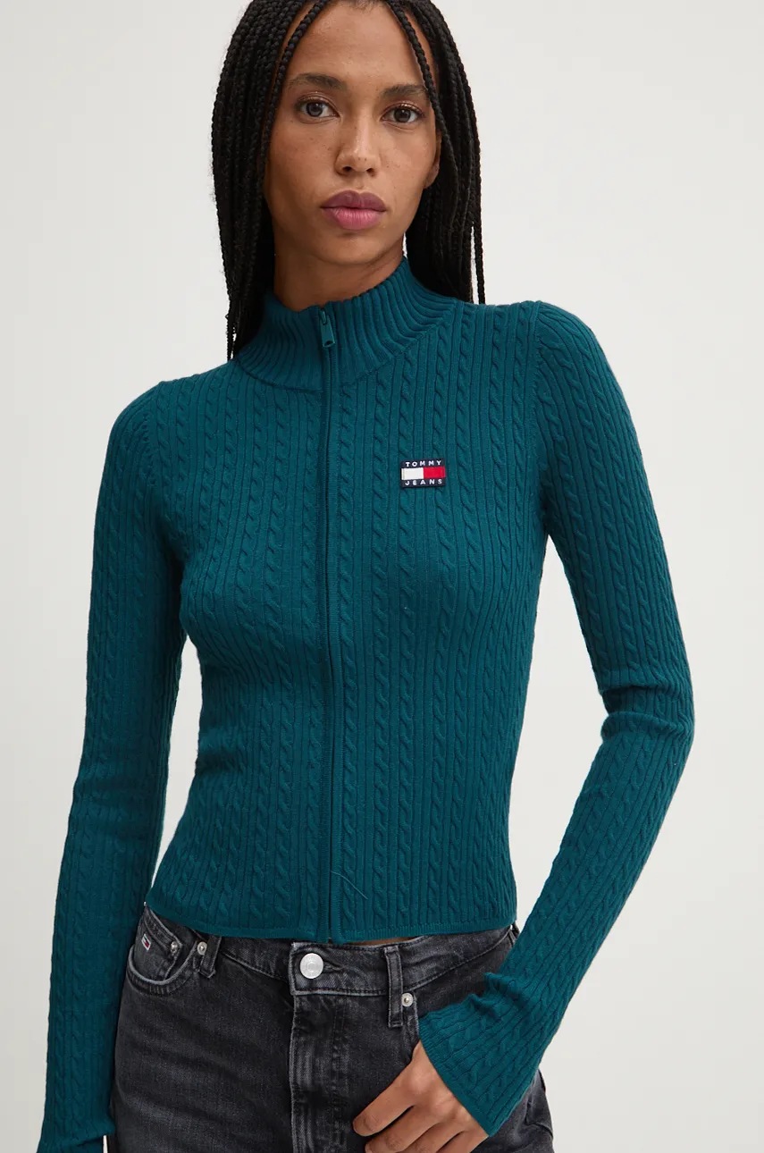 

Жилетка Tommy Jeans в зелено от лека материя DW0DW19681, Тюркоазен
