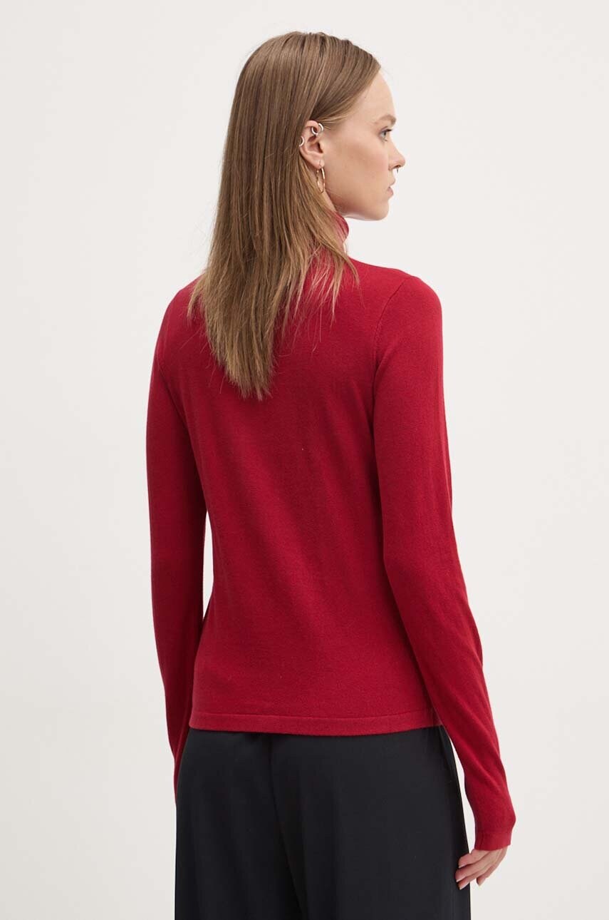 Tommy Jeans pulóver női, bordó, garbónyakú, DW0DW19686 termék 2. képe