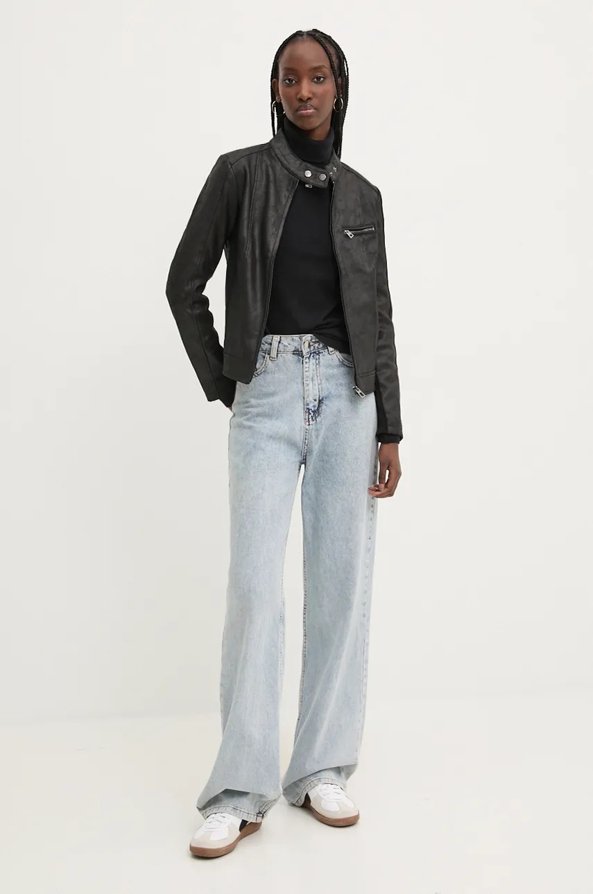 Свитер Tommy Jeans женский цвет чёрный с гольфом DW0DW19686 Свитер Tommy Jeans женский цвет чёрный с гольфом DW0DW19686