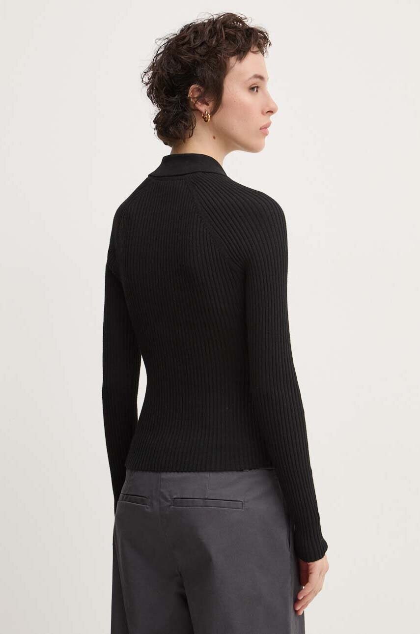 Tommy Jeans pulóver könnyű, női, fekete, DW0DW19803 termék 2. képe