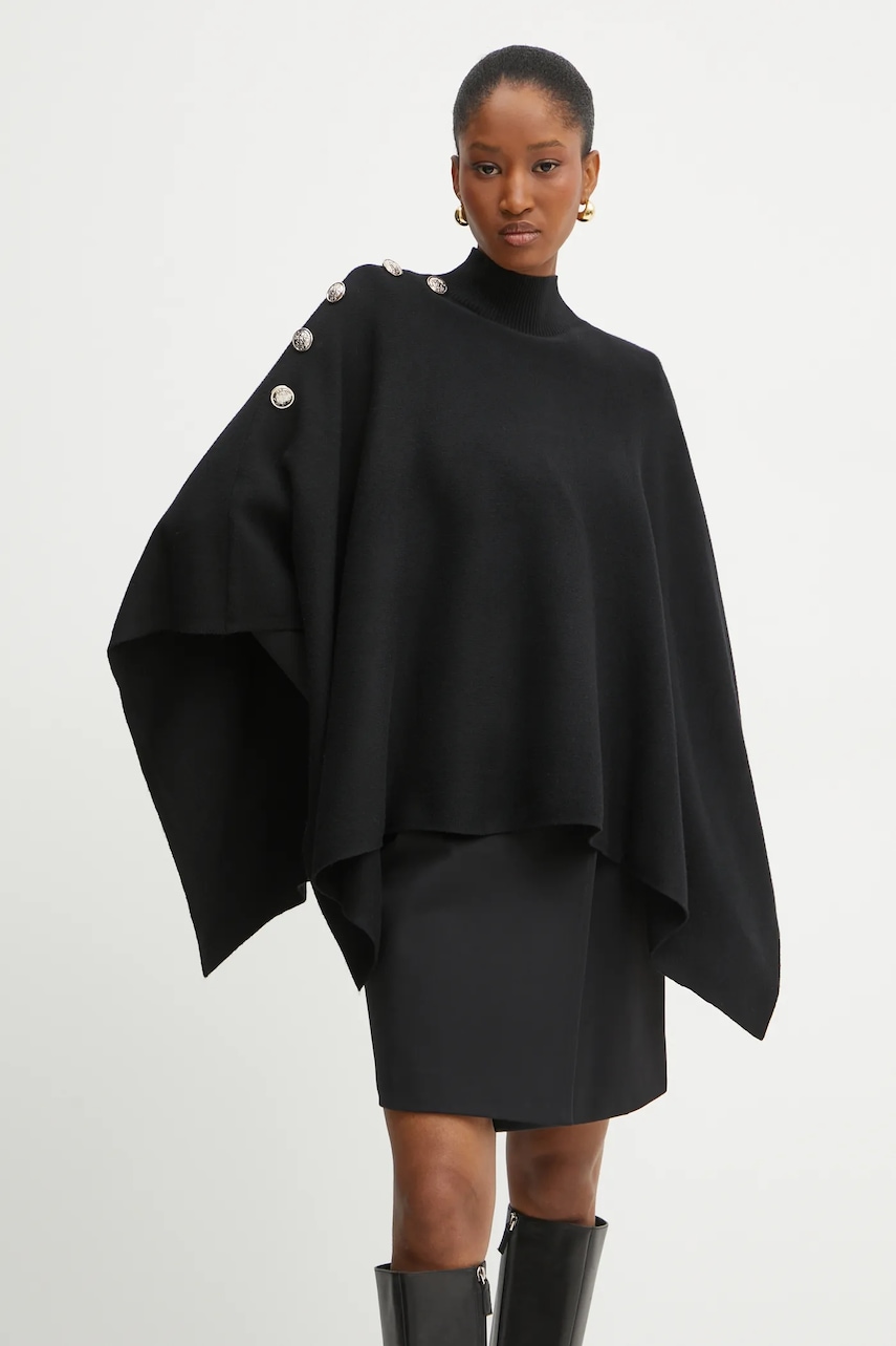 Morgan poncho 5ROUE culoarea negru, călduros, 5ROUE