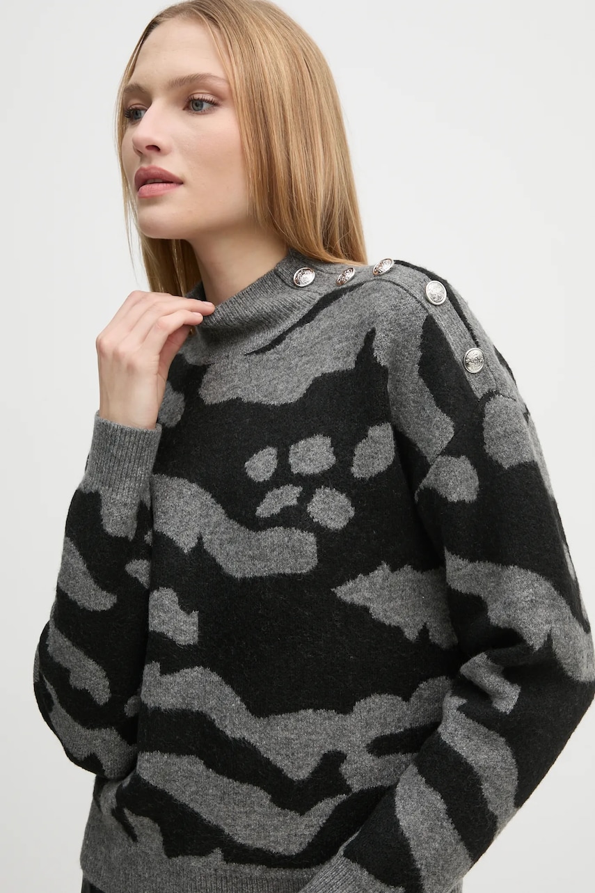 Morgan pulover MFELIX femei, culoarea gri, cu turtleneck, MFELIX Morgan pulover MFELIX femei, culoarea gri, cu turtleneck, MFELIX